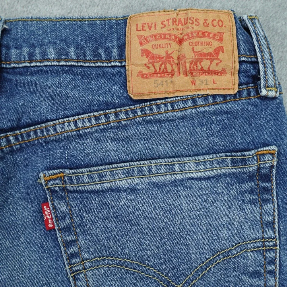 Levi's 541 Shorts Mens 31 Blue Stretch Athletic Taper Denim Casual